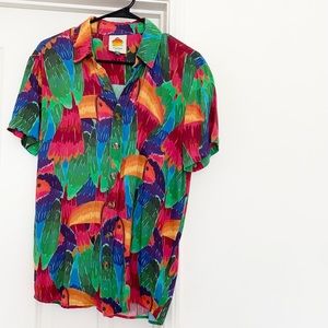 FARM Rio Multicolor Tropical Print Top